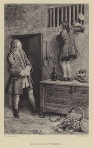 De diefstal van de appels door Maurice Leloir