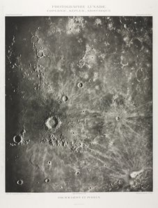 Fotografie van de maan: Copernicus-Kepler-Aristarchus, 1896