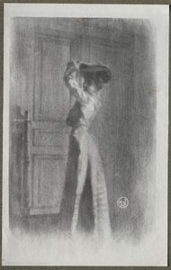 Modieuze Vrouw door Maurice Louis Henri Newmont