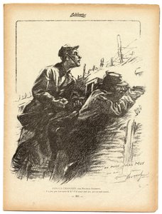 La Baionnette, B  W satire door Maurice Neumont