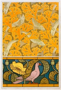 Ontwerpen voor behang en glas-in-lood, uitgegeven 1897 door Maurice Pillard Verneuil
