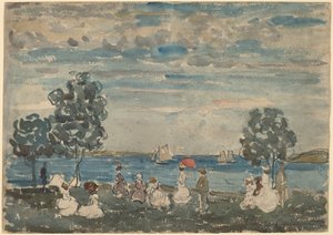 Figuren op een Strand door Maurice Brazil Prendergast