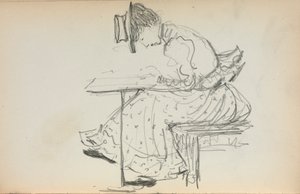 Italiaans schetsboek: Zittende vrouw (pagina 107)