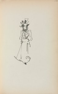 Italiaans schetsboek: Staande vrouw ( pagina 118) door Maurice Prendergast