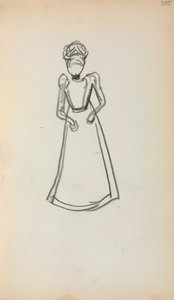 Italiaans schetsboek: Staande vrouw (pagina 240)