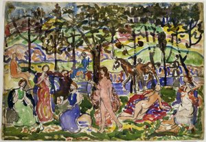 Park Scène door Maurice Prendergast