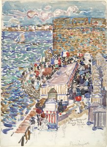 Rijzende vloed, St. Malo door Maurice Brazil Prendergast