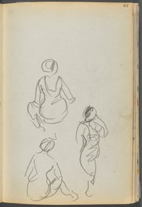 Schetsboek - Het Granite Shore Hotel, Rockport, pagina 063: Badgasten door Maurice Prendergast