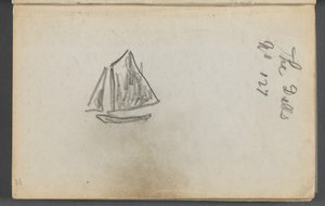 Schetsboek, De Dells, nr. 127, pagina 001:Zeilboot "De Dells".