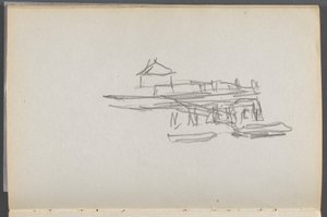 Schetsboek, The Dells, nr. 127, pagina 060: Dok door Maurice Prendergast