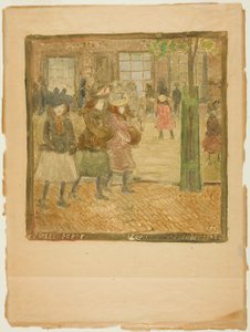 Straatscène door Maurice Prendergast