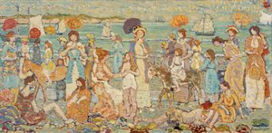 Het Strand "No. 3" door Maurice Prendergast