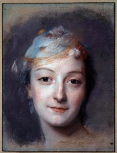 Portret van juffrouw Marie Fel door Maurice Quentin de La Tour