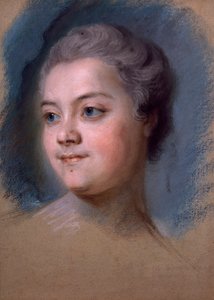 Portret van Mademoiselle de Chastagner de Lagrange, door Maurice-Quentin de la Tour (1704-1788)