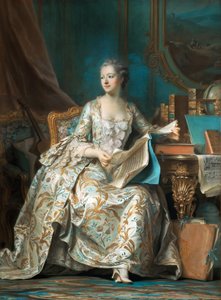 Portret van de Markiezin de Pompadour 1721-1764 door Maurice Quentin de La Tour