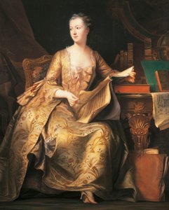 Portret van Marquise de Pompadour, c.1755 door Maurice Quentin de La Tour