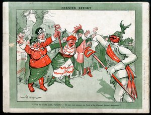 Illustratie van Maurice Radiguet in Mode in Duitsland, ca. 1915 - Laatste poging - Oorlog van 14-18, Duitsland Pruisen, Mode, Triplice - Wilhelm II door Maurice Radiguet