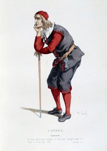 Kostuum voor het personage van Harpagon in het stuk 