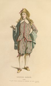 Kostuum voor de rol van Lubin, ca. 1868 (gravure)