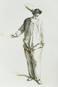 Pulcinella in 1800, door Maurice Sand door Maurice Sand