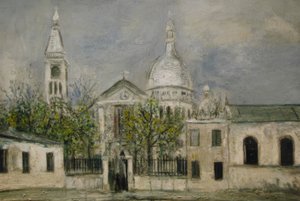 Kerk van St. Pierre de Montmartre door Maurice Utrillo