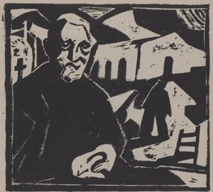 Zittende man door Maurits de Groot (signed by artist)