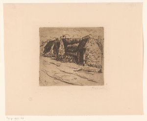 Huizen langs een weg