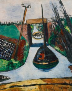 Kanaal in Holland door Max Beckmann
