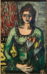 Portret Quappi in groene trui