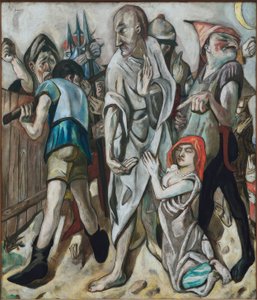 Christus en de overspelige vrouw door Max Beckmann