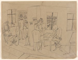 Redactiekamer door Max Beckmann