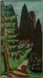 Eyckenstein-cipressen door Max Beckmann