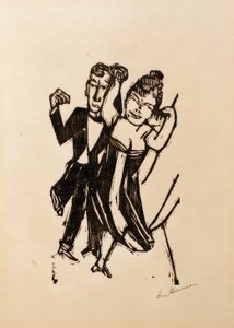 Klein dansend paar door Max Beckmann