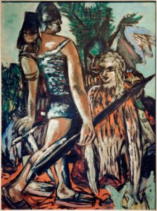 Krijger en Vogelvrouw door Max Beckmann