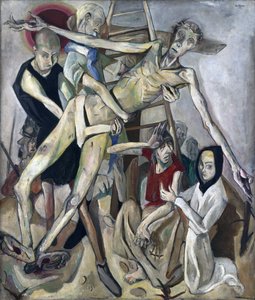 De kruisafneming. Schilderij van Max Beckmann (1884-1950), olie op doek door Max Beckmann
