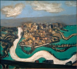 Landschap bij Saint-Germain door Max Beckmann