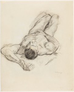 Liggend mannelijk naakt door Max Beckmann