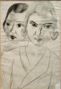Pizchen en Quappi – Dubbelportret Marie-Louise von Motesiczky en Mathilde von Kaulbach door Max Beckmann