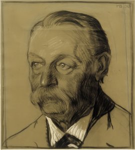Portret van Oom Friedrich Beckmann, Halprofiel naar Links