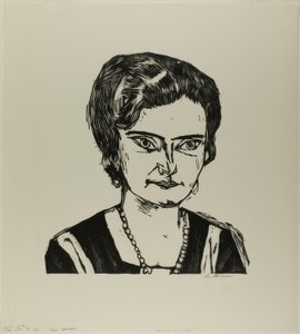 Portret van Frau H.M. (Naila), plaat twee uit Die Kunst der Gegenwart door Max Beckmann