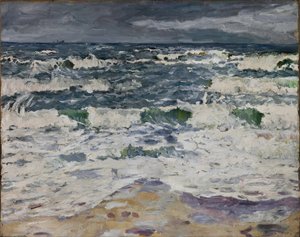 Zeegezicht, ca. 1907 (olieverf op doek) door Max Beckmann