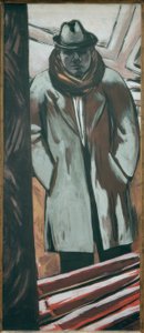 Zelfportret in het Hotel door Max Beckmann