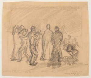 Schets voor Christus in de woestijn