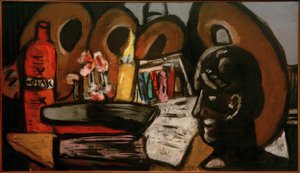 Stilleven met paletten door Max Beckmann