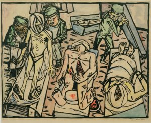 Dodenhuis door Max Beckmann