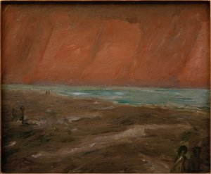 Somber avond aan zee