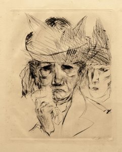 Huilende vrouw door Max Beckmann