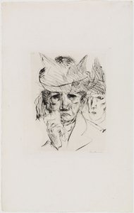 Huilende vrouw door Max Beckmann