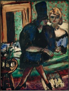 Twee Vrouwen op de Bank door Max Beckmann
