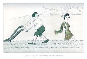 Robert Burns, nadat hij zijn hand aan de ploeg heeft gezet, kijkt terug naar Highland Mary, 1904